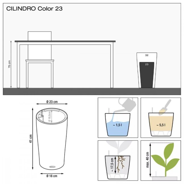 Cilindro Trend 23 - Barva: White Trend / bílá matná
