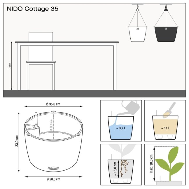 Nido Cottage 35 - Barva: Light Grey Cottage / světle šedá matná