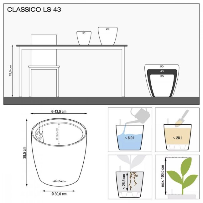 Classico LS Premium 43 - Barva: Antracit Premium / šedá metalická