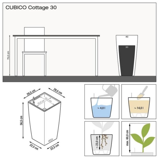Cubico Cottage 30 - Barva: White Cottage / bílá matná