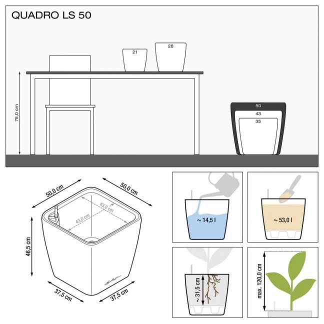 Quadro LS Premium 50 - Barva: Silver Premium / stříbrná metalická