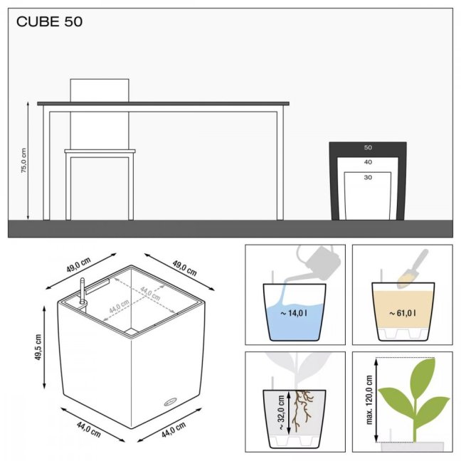 Cube Premium 50 - Barva: Silver Premium / stříbrná metalická