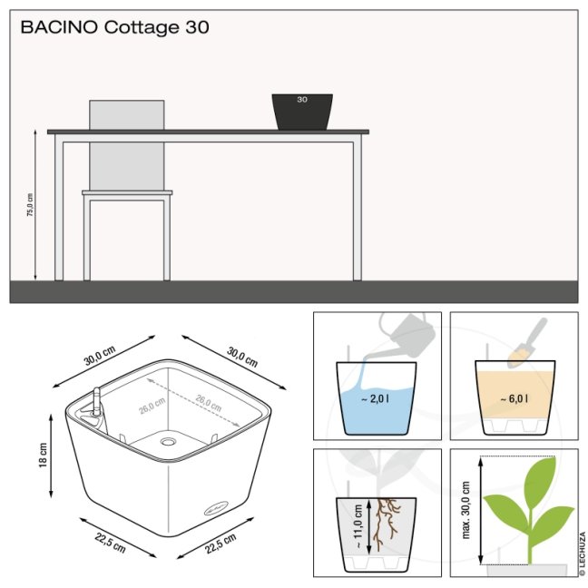 Bacino Cottage 30 - Barva: Mokka Cottage / hnědá matná
