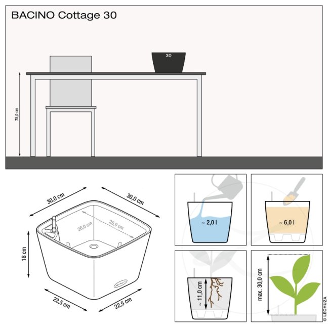 Bacino Cottage 30 - Barva: Light Grey Cottage / světle šedá matná