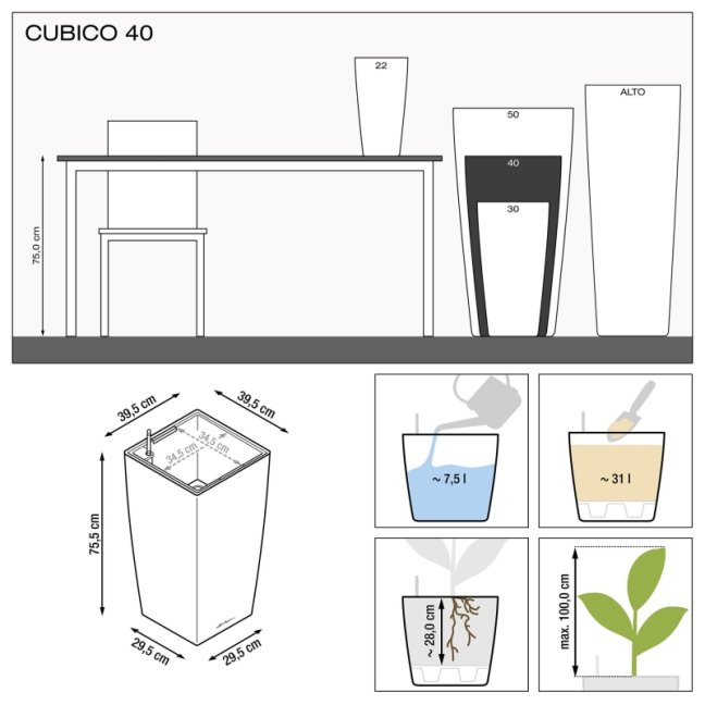 Cubico Cottage 40 - Barva: Light Grey Cottage / světle šedá matná