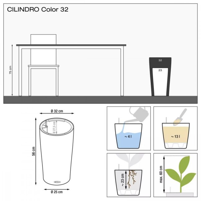 Cilindro Trend 32 - Barva: Slate Trend/ břidlicová matná