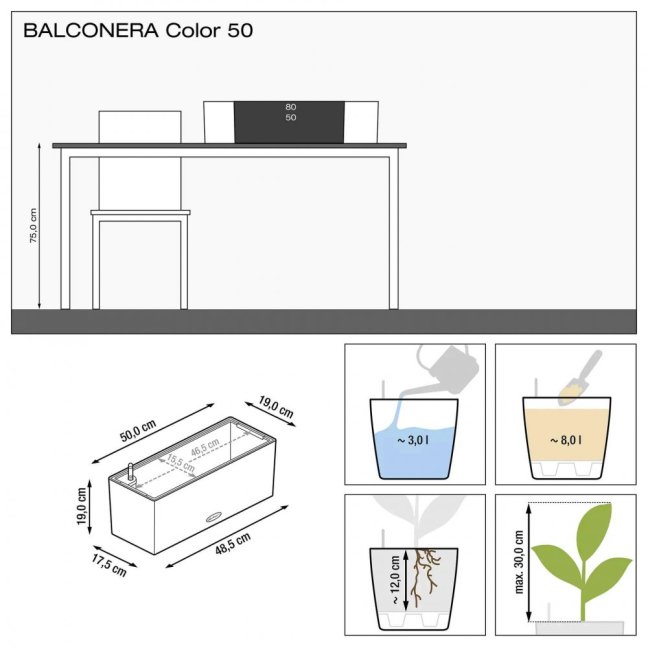 Balconera Trend 50 - Barva: Sand Brown Trend / písková matná