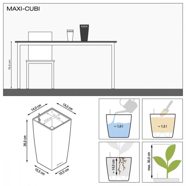 Maxi Cubico Premium - Barva: Antracit Premium / šedá metalická