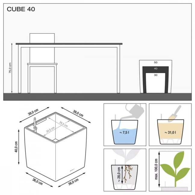 Cube Premium 40 - Barva: Taupe Premium / kapučíno lesklá